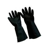 Guantes cortos negros de hule uso rudo mediano