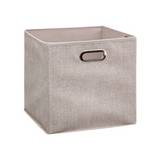 Caja organizadora de tela 31x31 cm beige