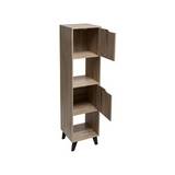 Mueble organizador madera 4 espacios 34.5x32.5x146.5 cm beige