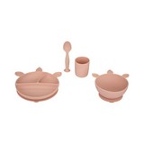 Platos de silicón con diseño de unicornio rosado 4 unidades