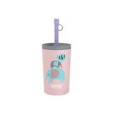 Vaso para niños de acero inoxidable rosado 12 oz