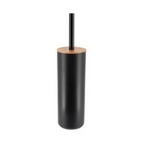 Cepillo para baño de plastico negro con base de bambu