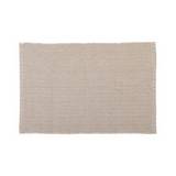 Alfombra para baño 60x90 cm poliéster y algodón beige