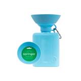 Bowl de silicona celeste para botella para perro de 6 in