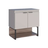 Mueble baño en madera salvia nude patas metalicas 59.6x58.9x35.9cm