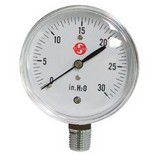 Manómetro 0-30 de agua 2.1/2 pulg