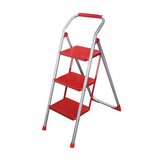 Escalera plegable 3 peldaños 16x26x42 pulg (40 x 66 x 105 cm) 150 kg