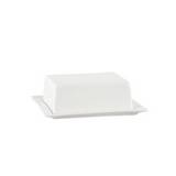 Mantequillera de porcelana 17.2x10.7x7 cm blanca