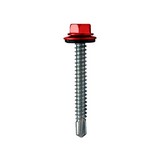 Tornillo para techo punta broca rojo 1/4x1 1/2 pulg s/100