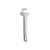 Tornillo para techo punta broca blanco 1/4x3 pulg s/100