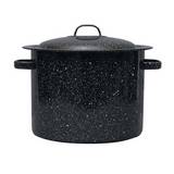 Olla con tapa de 12 qt negro moteado