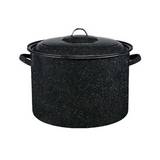 Olla con tapa de 21 qt negro moteado