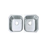 Fregadero de submontar inox 2f 82x47cm con acc graciela