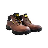 Zapato industrial cafe cubo de acero talla 8