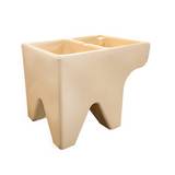 Pila plastica beige con 1 lavadero derecho eureka