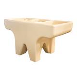 Pila plastica beige con 2 lavaderos eureka
