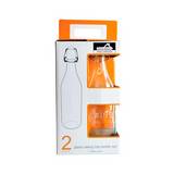 Botella de vidrio para cocina 1.1 l 2 piezas