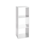 Estante 3 espacios de madera 34.5x100.5 cm blanco mix n modul