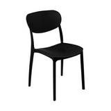 Silla de plastico 46x79 cm negro