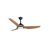 Ventilador de techo 52 pulg 1.32 m 3 aspas luz led cct bambu