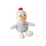 Juguete para mascota peluche de gallina 33 cm blanca