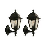 Farol de pared exterior negro e27 40w 2pack