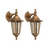 Farol de pared colgante  exterior dorado e27 40w 2pack