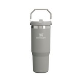 Botella acero inox 30 oz flip straw gris