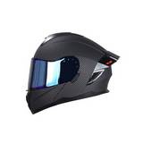 Casco para moto doble proposito xl boston negro carbon