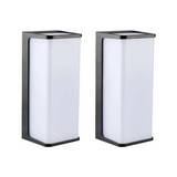 Lampara de pared led exterior cilindrica negra 12w