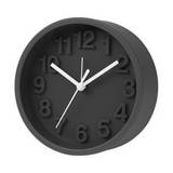 Reloj para pared con alarma 13x5 cm negro