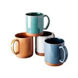 Taza de ceramica 17oz con base terracota 4 surt