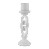 Candelabro de madera blanco 13 pulgadas
