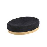 Jabonera poliresina negro ovalada efecto malla-bambu 64161103