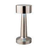 Lampara decorativa de mesa de acero 21 cm plateada