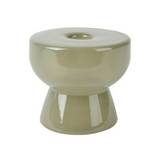 Portavela de vidrio 9 cm verde