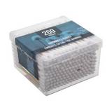Juego de 2 cajas de plástico con hisopos