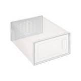 Caja organizadora para zapatos de plastico 25x35x18.5 cm blanca