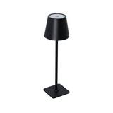 Lampara para mesa led de metal 38 cm negra