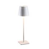 Lampara para mesa led de metal 38 cm blanca