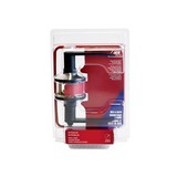 Cerradura dormitorio manija recta con seguro negro mate pestiño 60-70mm