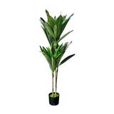 PLANTA ARTIFICIAL CON MACETA 1.72 m HOJAS AMAPOLAS SURTIDO