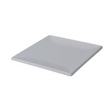 Plato cuadrado de melamina 25 cm blanco