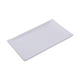 Plato rectangular de melamina 20.7x14 cm blanco