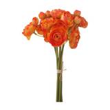 PLANTA ARTIFICIAL 37 cm FLOR DE LOTO NARANJA EN BOUQUET