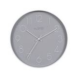Reloj de pared con borde blanco 30.4 cm gris