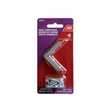 Escuadra de refuerzo plano 3.8x1.27cm (1.5x0.5pulg) zincado paq 4