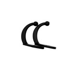 Gancho con tornillos 2.5cm (1pulg) negro mate par