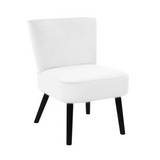 Silla moderna de poliester/madera 55x63x76 cm blanco