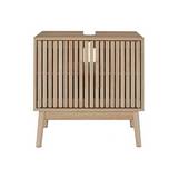 Mueble para lavamanos 2 puertas 60x30x70 cm café